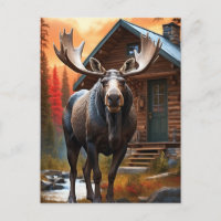 *~* Nature Cabin STREAM AP49 MOOSE Forest