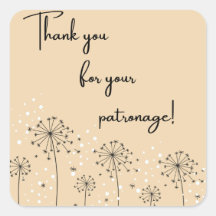 Nature Danke für Ihren Patronage Sticker