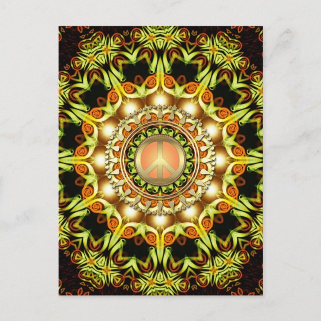 Nature Energy Peace Symbol Postcard Postkarte (Vorderseite)