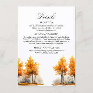 Nature Fall Landscape Hochzeit Details Begleitkarte