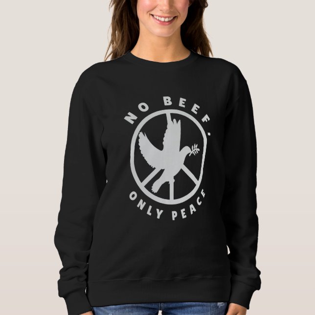 Nature Fan Peace Sign Dove Nature Positivity Bird  Sweatshirt (Vorderseite)