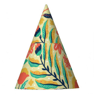 Nature Foliage: Blumenmuster nahtlos Muster. Partyhütchen