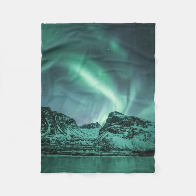Nature Foto Nord Lights Fleecedecke (Vorderseite)
