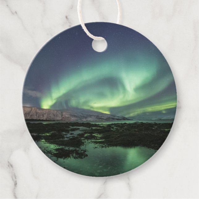 Nature Foto Nord Lights Geschenkanhänger (Vorderseite)