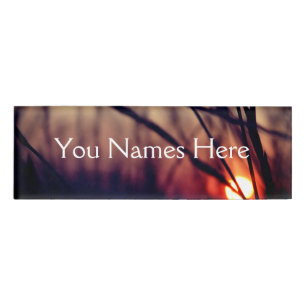 Nature Foto Small Rectangle Name Tag Namenschild