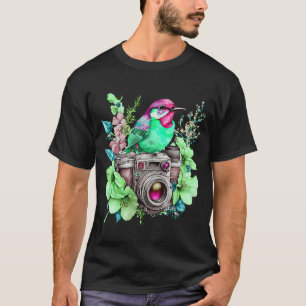 Nature Fotografy Liebe Blume und Vögel Watch C T-Shirt