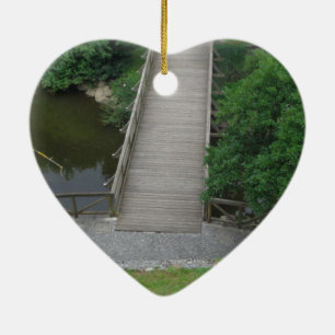 Nature Fotogray Park Bridge Trees Green Keramikornament
