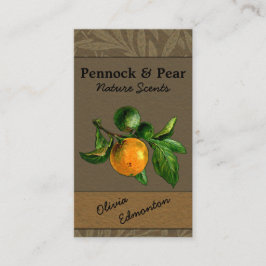 Nature Fruit Foto Custom Template Vintag Floral Visitenkarte