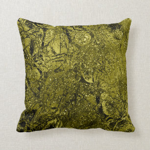 Nature Glitzer Funkelnd Abstrakte Chartreuse Green Kissen
