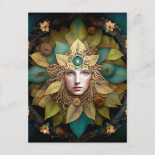 Nature Goddess Mandala Postkarte