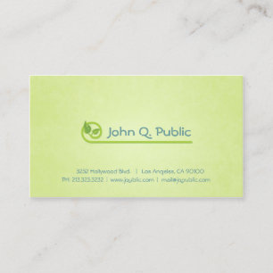 Nature Green Blätter Wellness-Center Beauty Salon Visitenkarte