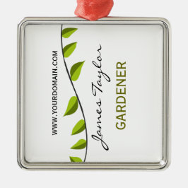 Nature Green Branch Leaf Sommergartengarten Silbernes Ornament