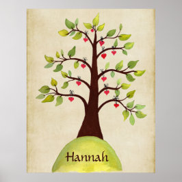 Nature Heart Tree Kinderzimmer Kids Room Wall Post Poster