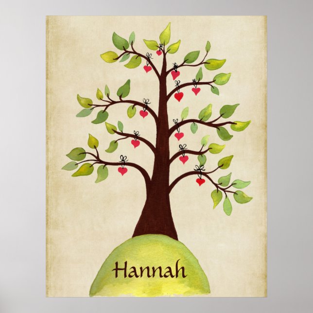 Nature Heart Tree Kinderzimmer Kids Room Wall Post Poster (Vorne)