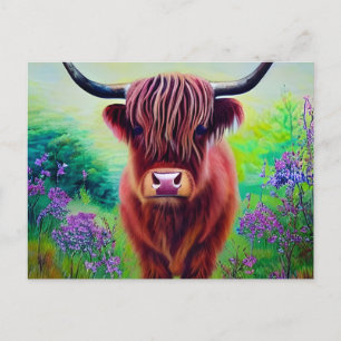 Nature Highland Cow Postkarte