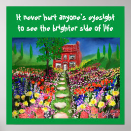 Nature Hütte W/ Beautiful Cool Gardens Template Poster