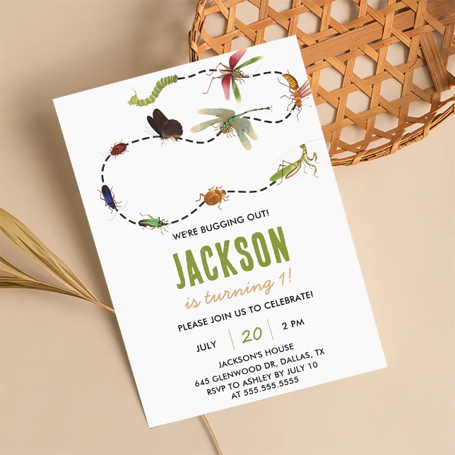 Nature Insect Bugs Geburtstagsparty Einladung (Von Creator hochgeladen)
