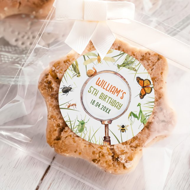 Nature Insect Bugs Geburtstagsparty Runder Aufkleber (Von Creator hochgeladen)