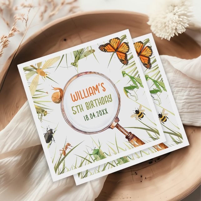 Nature Insect Bugs Geburtstagsparty Serviette (Von Creator hochgeladen)