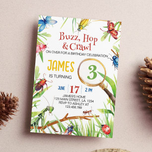 Nature Insect Bugs zum Geburtstag Einladung