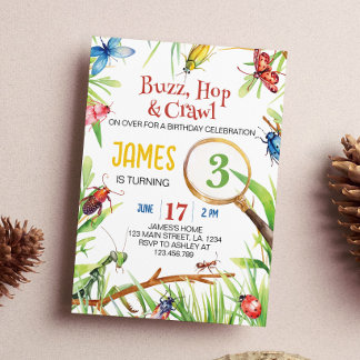 Nature Insect Bugs zum Geburtstag Einladung