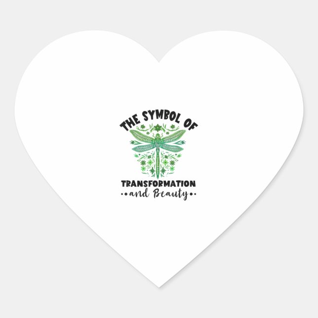 Nature Insect Dragonflies Transformation Beauty Dr Herz-Aufkleber (Vorderseite)