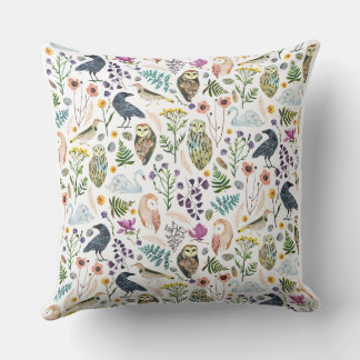 Nature-Inspired Botanical Pattern Decorative Throw Kissen