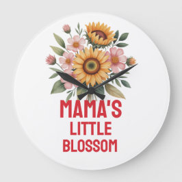 Nature-Inspired Colorful Sunflower Nursery  Große Wanduhr