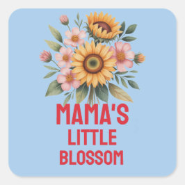 Nature-Inspired Colorful Sunflower Nursery Quadratischer Aufkleber