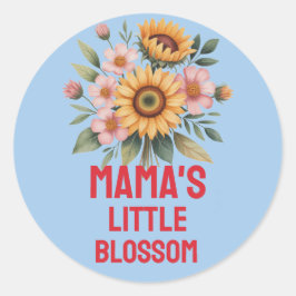 Nature-Inspired Colorful Sunflower Nursery Runder Aufkleber