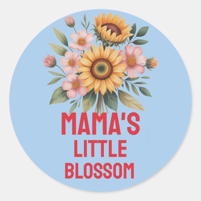Nature-Inspired Colorful Sunflower Nursery Runder Aufkleber (Vorderseite)
