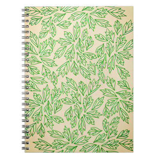 Nature-Inspired Leaf Pattern Notebook Notizblock