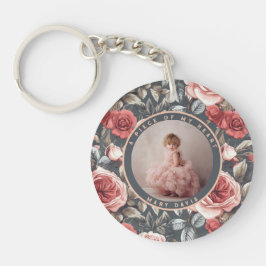 Nature-inspired wedding memory gift Custom rose Schlüsselanhänger