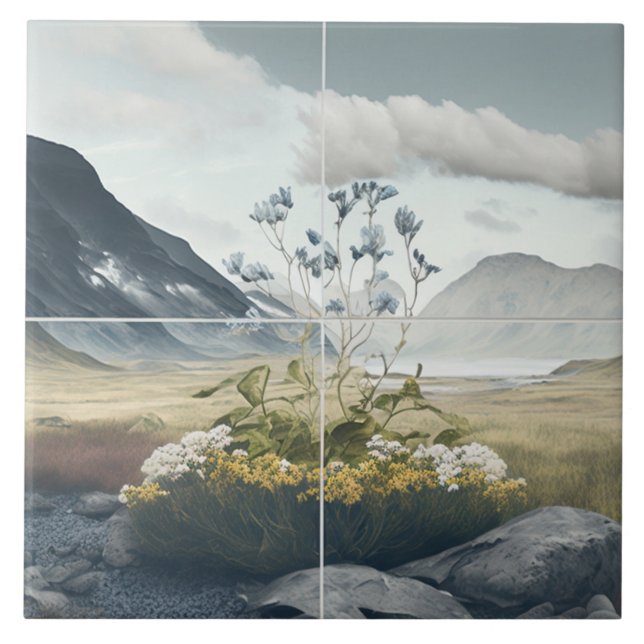 Nature-Inspiriert Minimalistische Tile Fliese (Vorderseite)