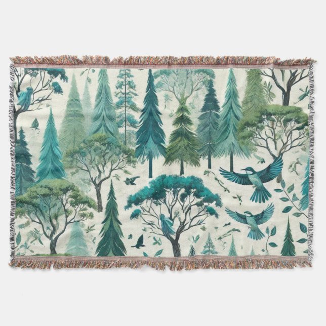 Nature Inspiriert Nahtloses Design Decke (Vorderseite)