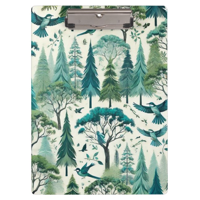 Nature Inspiriert Nahtloses Design Klemmbrett (Vorderseite)