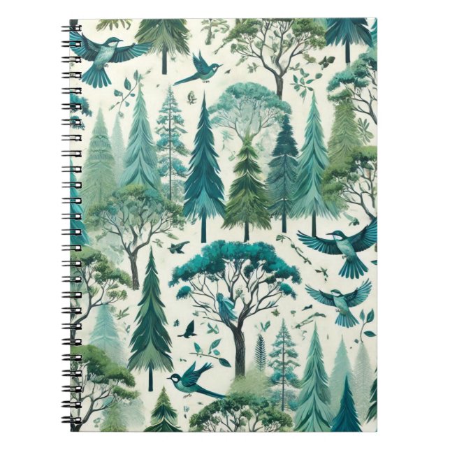 Nature Inspiriert Nahtloses Design Notizblock (Vorderseite)