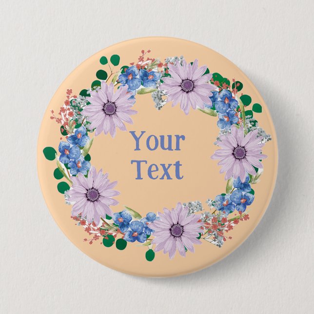 Nature-Inspirierte Lila Lapelfibel Button (Vorderseite)