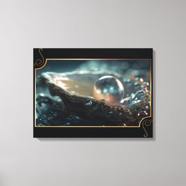 Nature Jewels Oyster Pearls Leinwanddruck (Vorderseite)