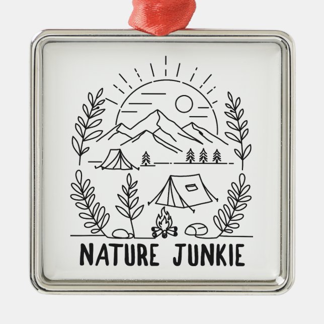 Nature Junkie Ornament Aus Metall (Vorne)