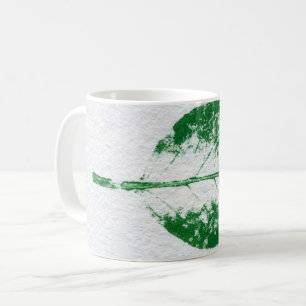 Nature Leaf Drucken Sie grün auf weißen Frühlingsa Tasse