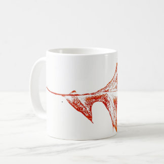 Nature Leaf Print rotes Button Eiche Winterblatt. Tasse