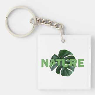 Nature Liebe Dunkle grüne Monstera Leaf Schlüssela Schlüsselanhänger