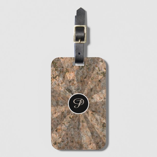 Nature Light Beams on Rock Texture, jede Art von I Gepäckanhänger (Vorderseite Vertikal)