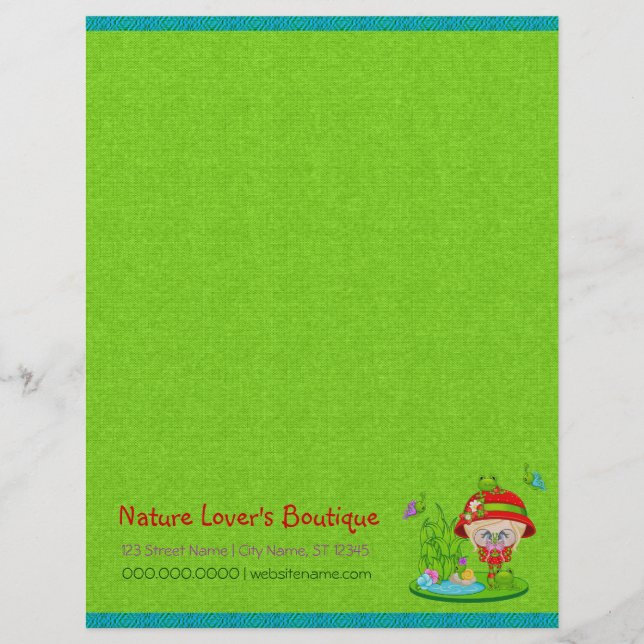 Nature Lover Frog Fee Briefkopf (Vorderseite)
