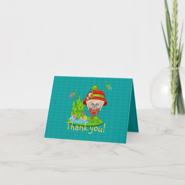 Nature Lover Frog Fee Dankeskarte (Vorderseite)