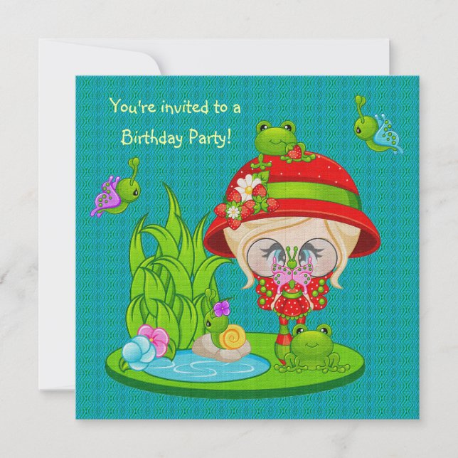 Nature Lover Frog Fee Einladung (Vorderseite)