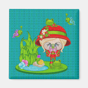 Nature Lover Frog Fee Magnet