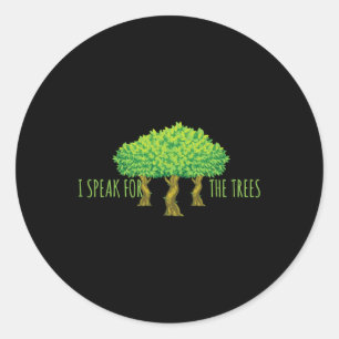 Nature Lover Outfit Earth Day spricht für die Bäum Runder Aufkleber