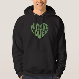 Nature Lover - Retro Heart Typografie Hoodie